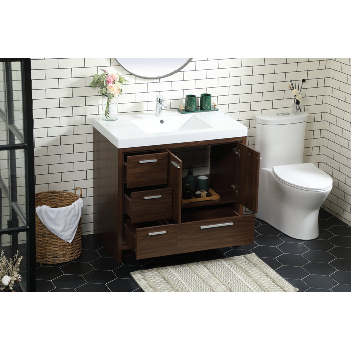 Zipcode Design™ Albers 36'' Single Bathroom Vanity with Resin Top